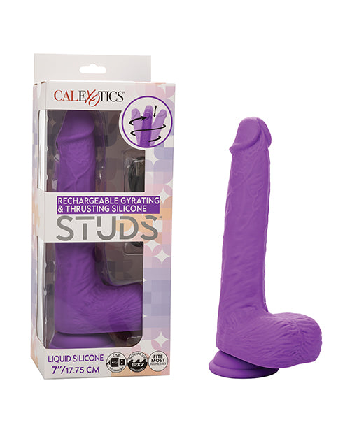 Silicone Studs Vibrator Rechargeable Gyrating Thrusting Action Waterproof Design for Hands-Free Pleasure