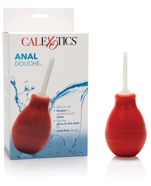 Water Systems Anal Douche Red soft bulb glow-in-the-dark applicator for cleansing and hygienic anal care
