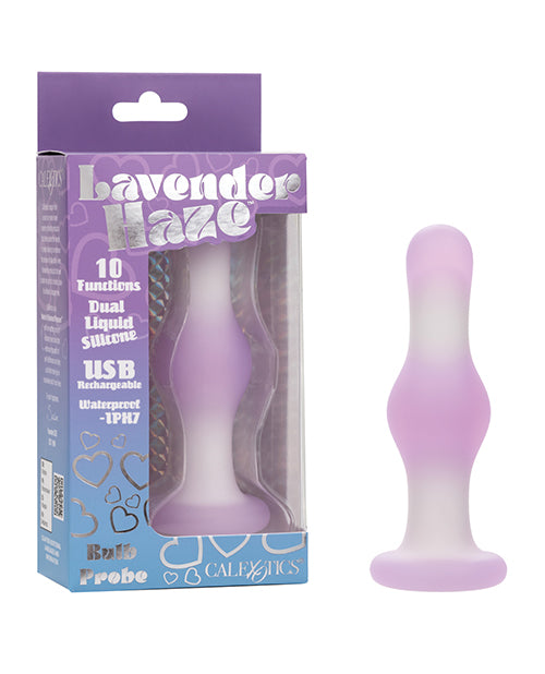 Lavender Haze Anal Probe Dual Layer Silicone Vibrating Waterproof Design for Comfortable Anal Play