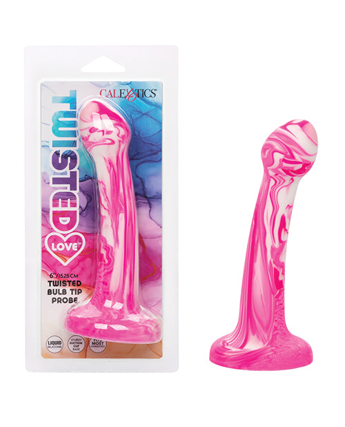 Twisted Love Anal Probe with Bulb Tip, Liquid Silicone, and Suction Cup Base for Targeted Stimulation and Versatile Play