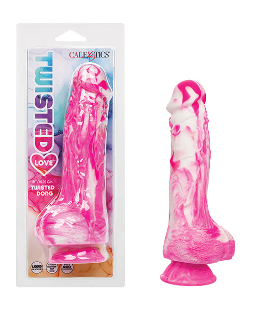 Twisted Love Silicone Dong Lifelike Texture Suction Cup Base for Versatile Pleasure