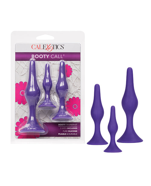 CalExotics Anal Trainer Kit 3-Piece Silicone Probes Suction Base for Beginner to Advanced Anal Play