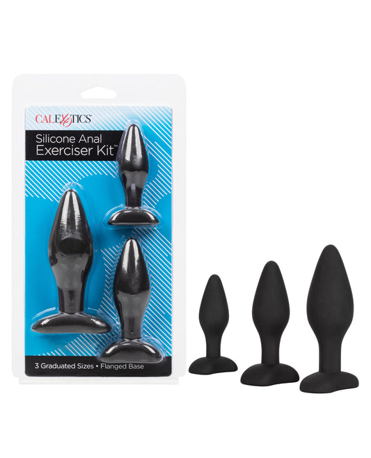 CalExotics Anal Toys Silicone Anal Exerciser Kit with Graduated Sizes and Satin Finish for Comfortable Anal Training