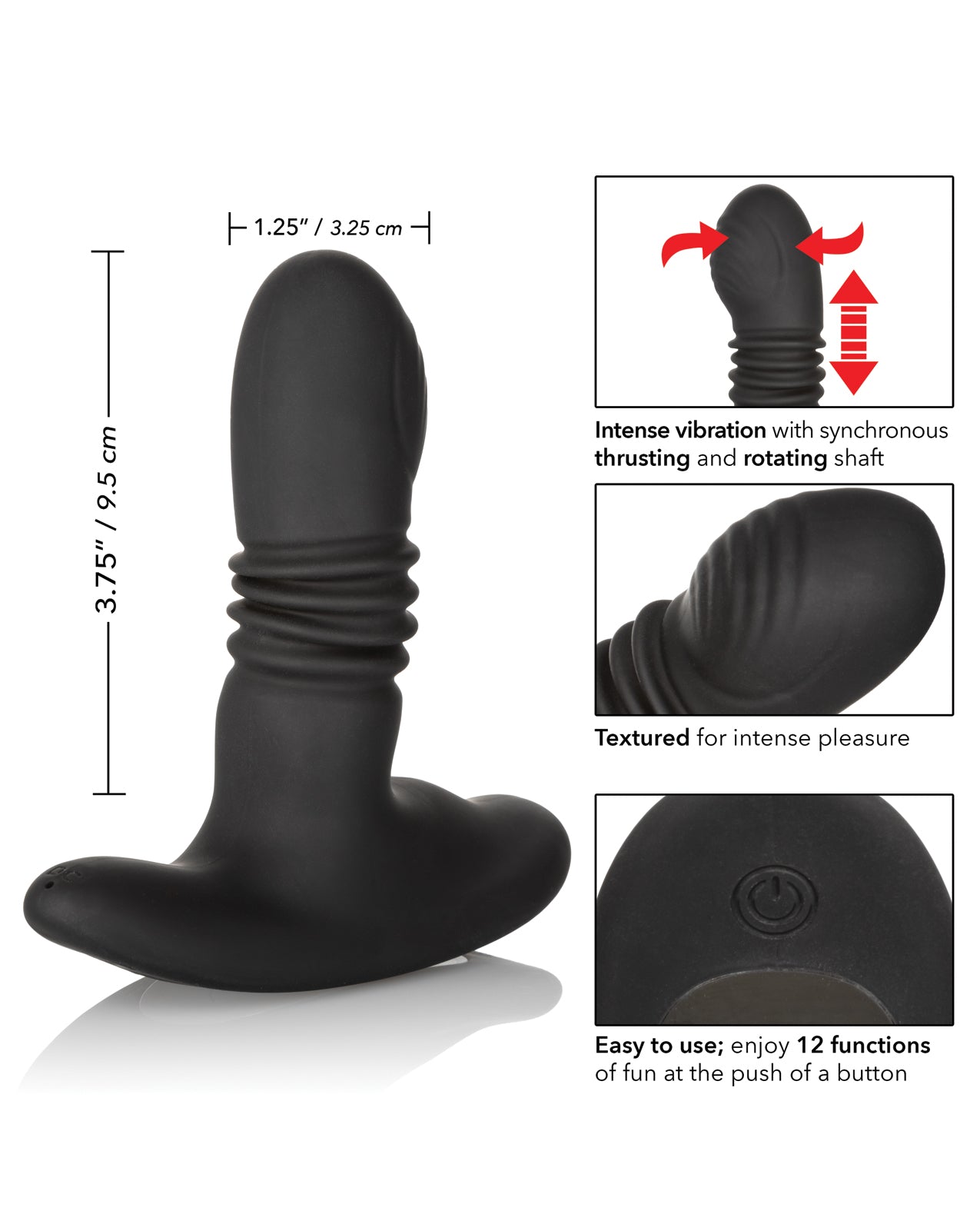 Eclipse Thrusting Rotator Probe with Dual Motors and 12-Function Vibration