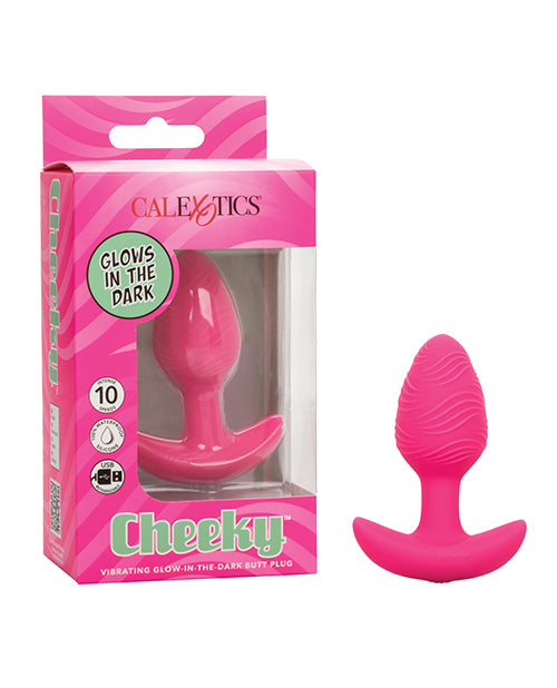Cheeky Vibrating Butt Plug Glow in the Dark 10 Speeds Silicone for Adventurous Anal Play