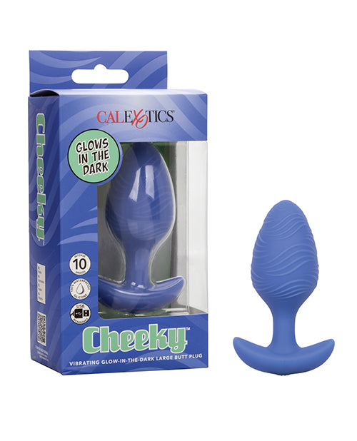 Cheeky Anal Products Glow-in-the-Dark Large Vibrating Butt Plug with 10 Speeds and Silicone Surface for Enhanced Anal Stimulation