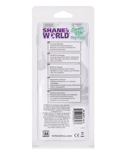 Shane's World Sparkle Vibe – Compact Glitter Vibrator in Purple