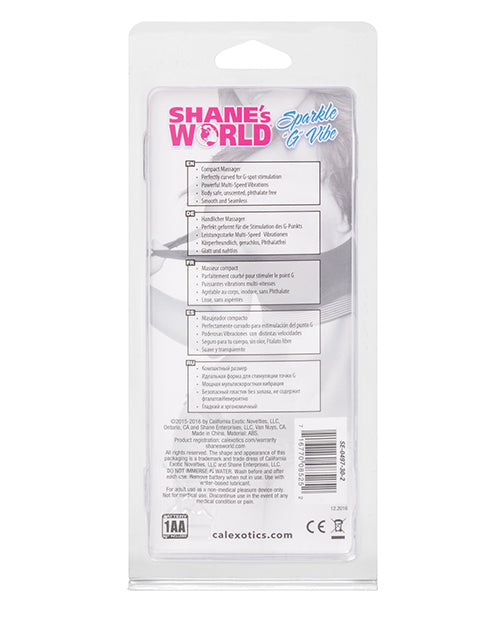 Sparkle G-Spot Vibrator with Glitter Finish by Shane's World