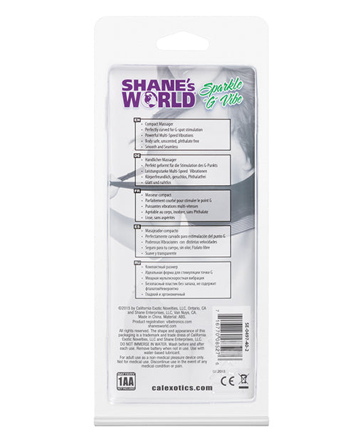 Shane's World Sparkle G Vibe – Glitter Purple G-Spot Vibrator