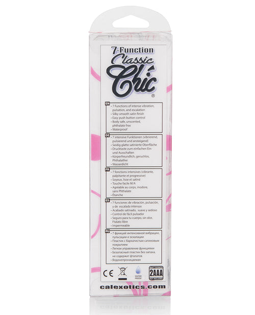 Classic Chic 7-Function Pink Mini Vibrator with Velvety Finish