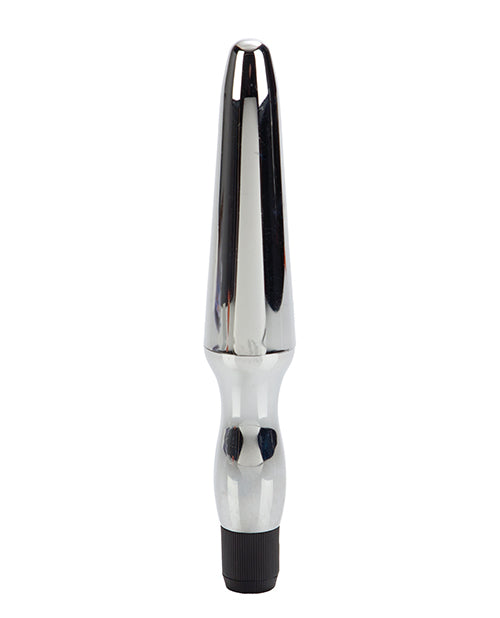 Vibrating Waterproof Anal Probe with Multi-Speed Silver Finish