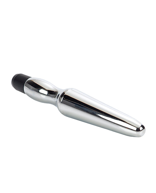 Vibrating Waterproof Anal Probe with Multi-Speed Silver Finish