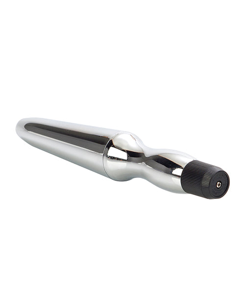 Vibrating Waterproof Anal Probe with Multi-Speed Silver Finish