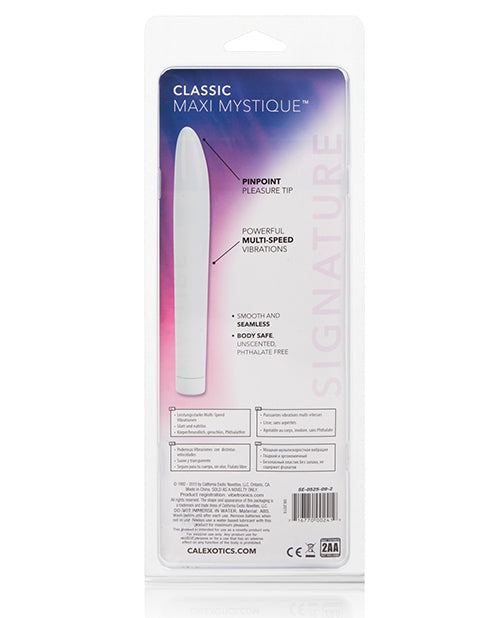 Classic Maxi Mystique White Vibrator with Tapered Tip