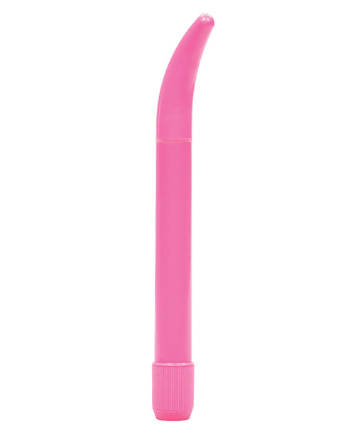 Slender G-Spot Massager Vibrator with Discreet Curved Tip - Pink