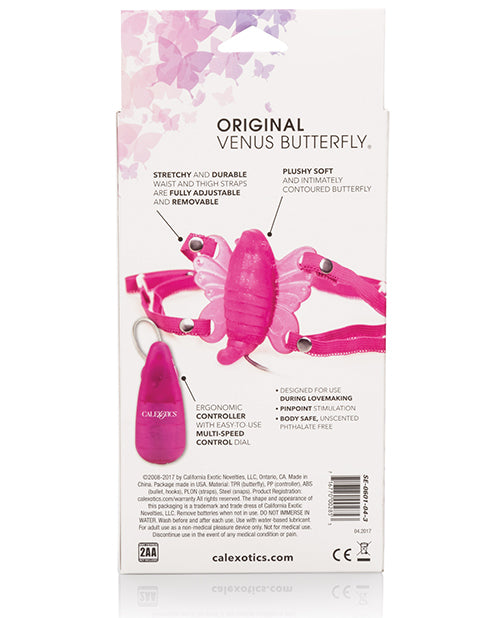 Venus Butterfly Pink Hands-Free Clitoral Stimulator with Multi-Speed Vibration