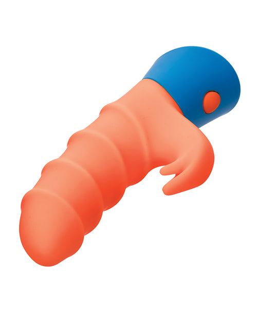 Rave Tickler Dual Vibrator with Swirled Shaft and Triple Ticklers