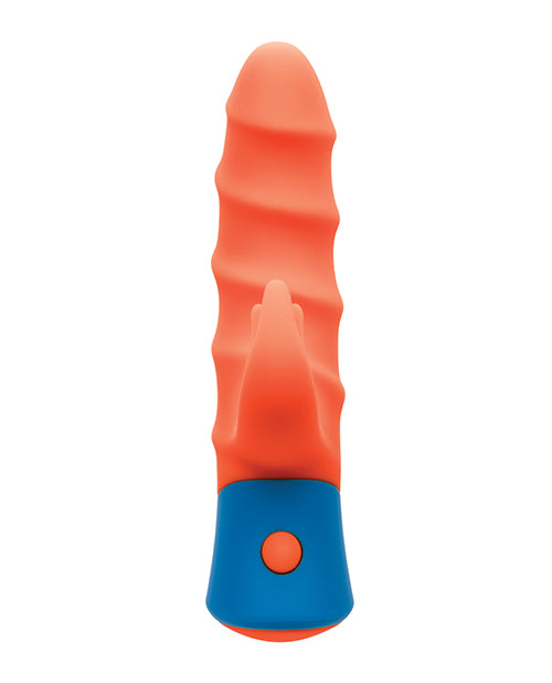 Rave Tickler Dual Vibrator with Swirled Shaft and Triple Ticklers