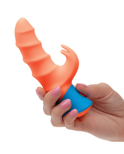 Rave Tickler Dual Vibrator with Swirled Shaft and Triple Ticklers