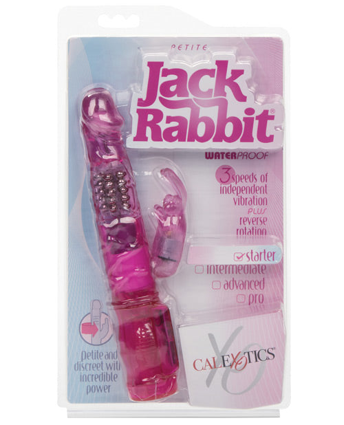 Jack Rabbit Vibrator Petite Pink Rotating Shaft Flickering Bunny Ears for Discreet Intimate Stimulation