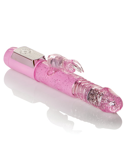 Jack Rabbit Petite Thrusting Vibrator with Bunny Clitoral Teaser - Pink