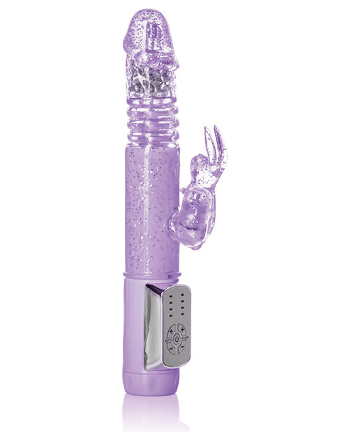 Petite Thrusting Jack Rabbit Vibrator with Rotating and Clitoral Stimulation - Purple
