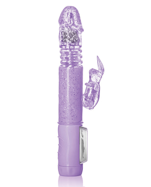 Petite Thrusting Jack Rabbit Vibrator with Rotating and Clitoral Stimulation - Purple