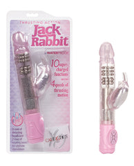 Jack Rabbit Vibrator Pink Thrusting Rotating Beads Clitoral Teaser for Intimate Stimulating Play