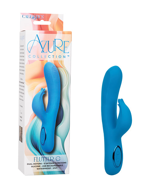 Azure Vibrator Blue Dual Motors Triple Flickering Teasers for Versatile Intimate Stimulation