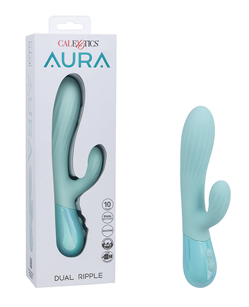 Aura Dual Ripple Vibrator with Textured Shaft and Dual Motors