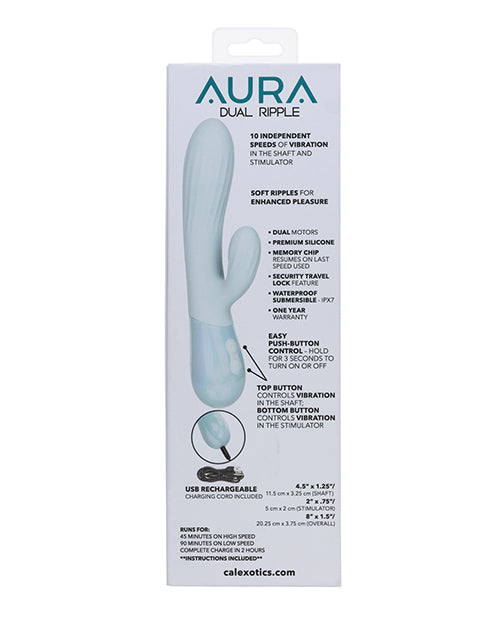 Aura Dual Ripple Vibrator with Textured Shaft and Dual Motors