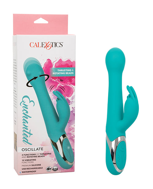 Enchanted Vibrator Dual Stimulator with Thrusting Beads and Flickering Teaser for Versatile Pleasure