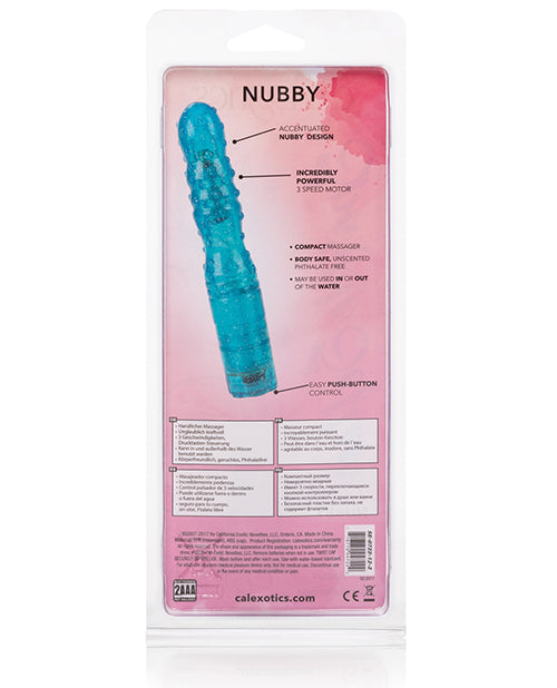 Sparkle Softees Nubbie Blue Vibrator with Contoured Shaft