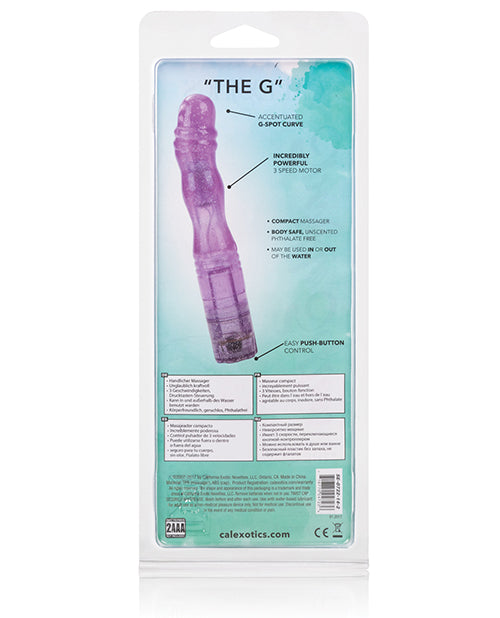 Sparkle Softees G-Spot Purple Jelly Vibrator with Ribbed Curved Shaft
