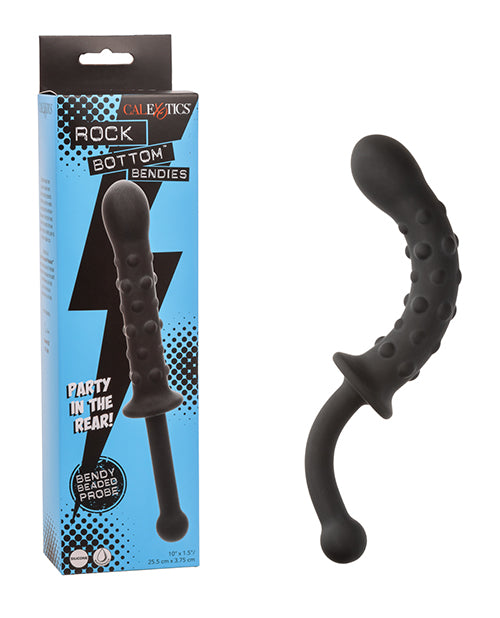 Rock Bottom Anal Probe Flexible Silicone Beaded Dual-Ended Design for Personalized Stimulation