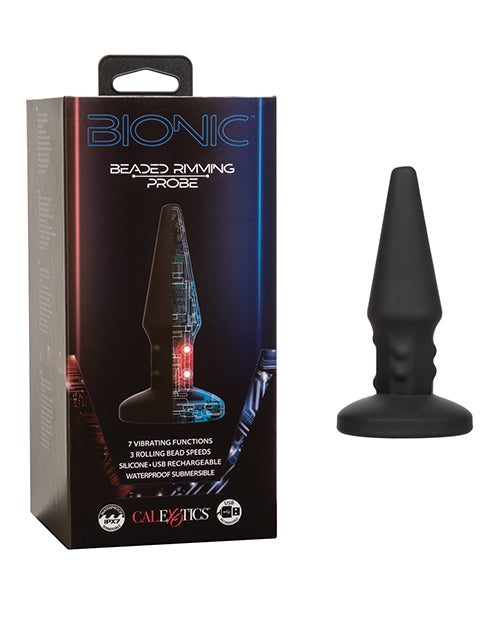 Bionic Anal Plug Silicone Beaded Rimming Probe with Vibrating and Rolling Functions for Intense Backdoor Stimulation