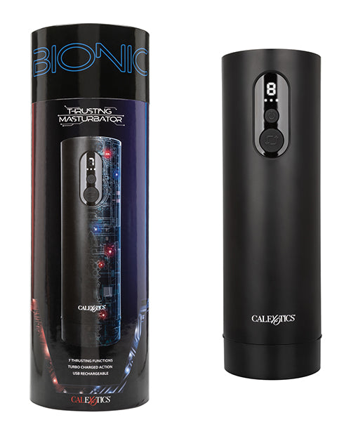 Bionic Masturbator Thrusting Device Ultra-Tight Textured Chamber Removable Sleeve for Intense Stimulation