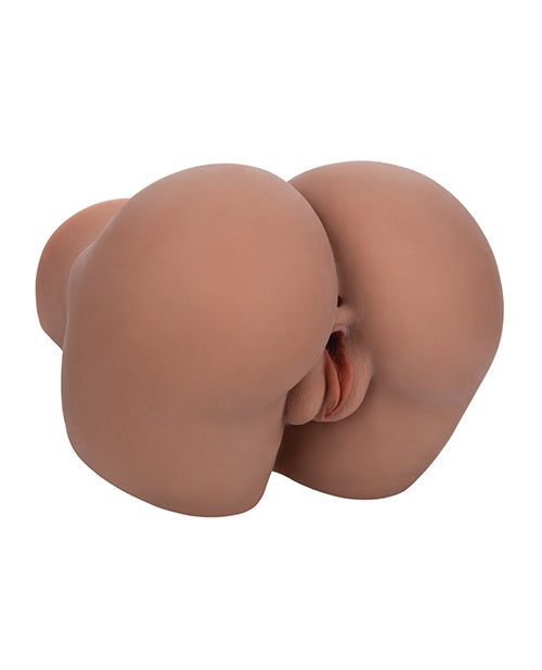 Vibrating Twerking BBL Dildo in Brown with Realistic Motion