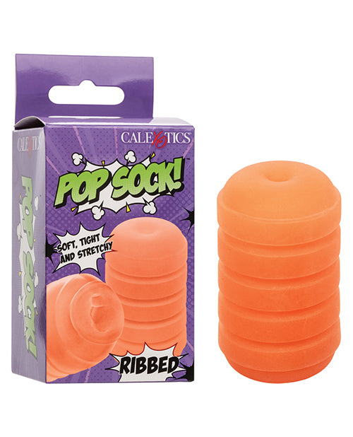 Pop Sock masturbator reversible ribbed stroker soft stretchy material for intense male pleasure