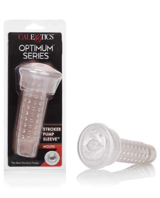 Optimum Series Penis Enhancement Stroker Pump Sleeve Ultra-Stretchy Beaded Texture for Sensational Stimulation