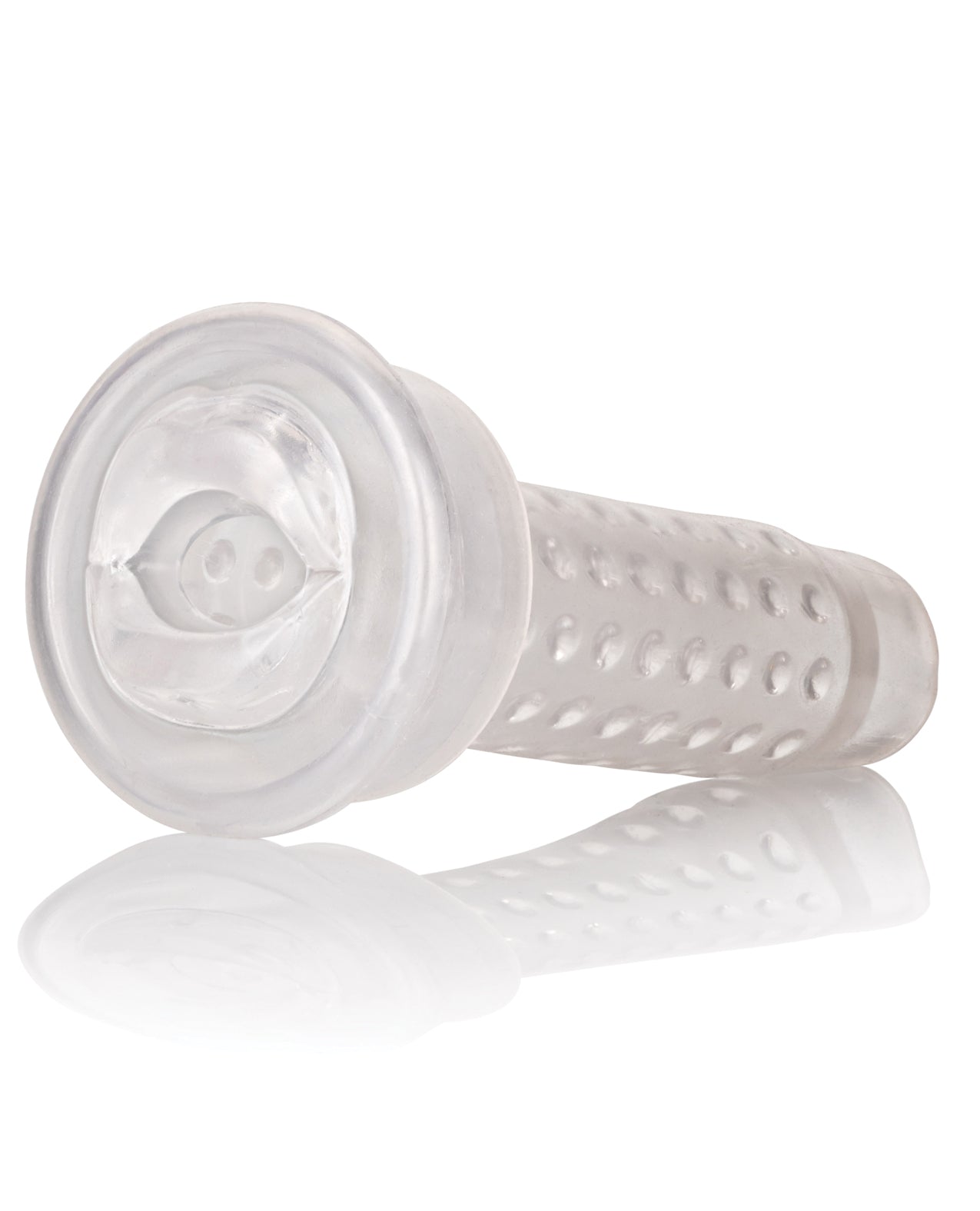 Optimum Series Mouth-Clear Stroker Pump Sleeve with Beaded Texture