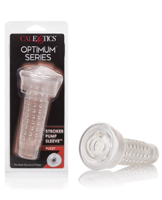 Optimum Series Penis Enhancement Sleeve Mouth-Shaped Stretchy Beads Transparent for Intense Stimulation
