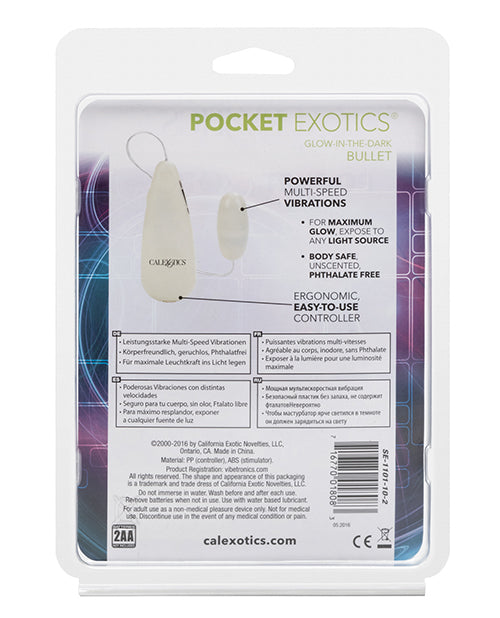 Glow-in-the-Dark Bullet Stimulator with Multi-Speed Vibrations