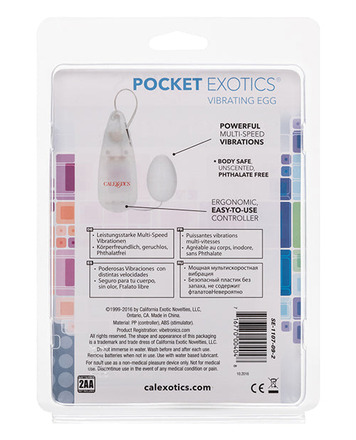 Pocket Exotics Ivory Vibrating Egg Stimulator for Multi-Speed Pleasure