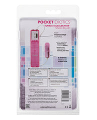 Turbo 8 Accelerator Single Bullet Pink Stimulator with Removable Sleeve