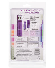 Pocket Exotics Purple Turbo 8 Accelerator Double Bullets Stimulator
