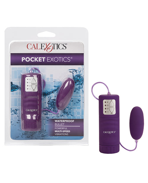 Pocket Exotics Stimulator Waterproof Bullet 4-Speed Satin Finish for Intense Personal Stimulation