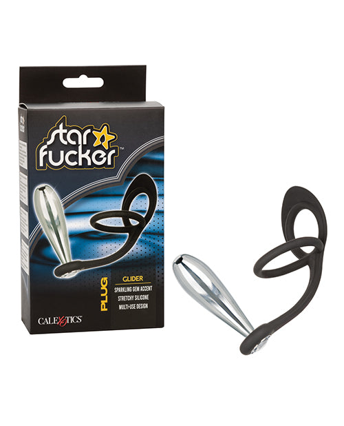 Star Fucker Anal Plug with Silicone Enhancer and Gem Base for Enhanced Pleasure and Temperature Play