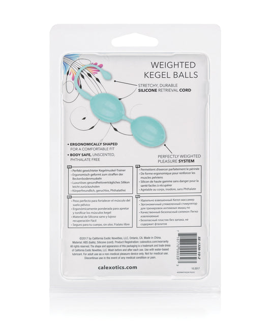 Weighted Kegel Balls in Teal with Ergonomic Silicone Design