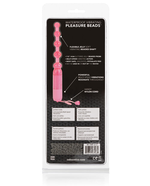 Vibrating Pleasure Beads Waterproof Stimulator with Multi-Speed Vibration - Pink
